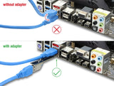 Delock USB 10 Gbps Adapter USB Typ-A Buchse zu Stecker gedreht 90° unten