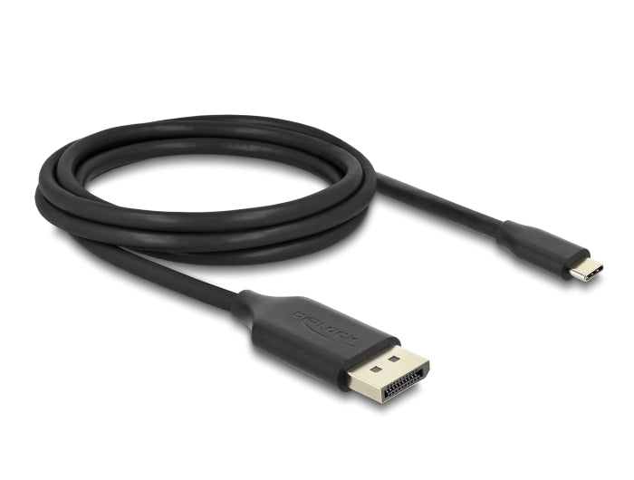 Delock USB Type-C™ zu DisplayPort Kabel (DP Alt Mode) 8K 60 Hz mit HDR Funktion 2 m schwarz