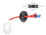 Delock Gummi Kabeldurchführung rund Ø 38 mm schwarz
