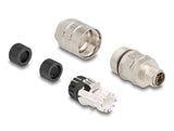 Delock M12 Stecker X-kodiert 8 Pin feldkonfektionierbar Cat.6A