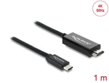 Delock Koaxiales USB Type-C™ zu HDMI Kabel (DP Alt Mode) 4K 60 Hz mit Geflechtmantel 1 m
