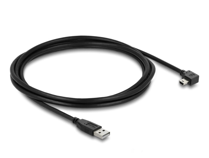 Delock USB 2.0 Kabel Typ-A Stecker zu Typ Mini-B Stecker rechts gewinkelt 2 m
