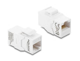 Delock Keystone Modul Kupplung RJ45 Buchse zu RJ45 Buchse Cat.6A ungeschirmt weiß