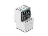 Delock Keystone Modul RJ11 Buchse zu Terminalblock 4 Pin weiß