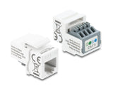 Delock Keystone Modul RJ11 Buchse zu Terminalblock 4 Pin weiß