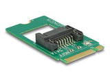 Delock Adapter M.2 Key B Stecker > SATA 7 Pin - Formfaktor 2242