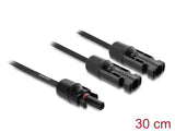 Delock DL4 Solar Splitter Kabel 2 x Stecker zu 1 x Buchse 30 cm schwarz