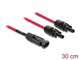 Delock DL4 Solar Splitter Kabel 1 x Stecker zu 2 x Buchse 30 cm rot