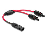 Delock DL4 Solar Splitter Kabel 1 x Stecker zu 2 x Buchse 30 cm rot