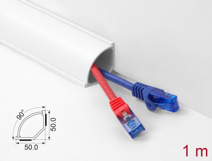 Delock Eckkanal selbstklebend 73 x 42 mm - Länge 1 m weiß