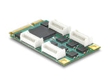 Delock Mini PCIe I/O full size Karte zu 8 x Seriell RS-232 DB9 mit Standard und Low Profile Slotblenden