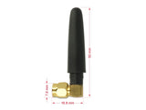 Delock LTE Antenne SMA Stecker 90° 2 dBi omnidirektional starr schwarz