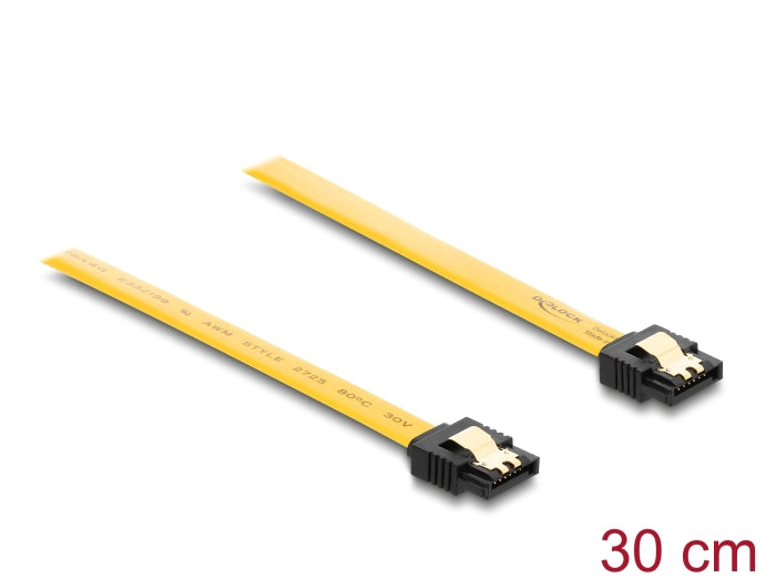 Delock SATA 6 Gb/s Kabel 30 cm gelb