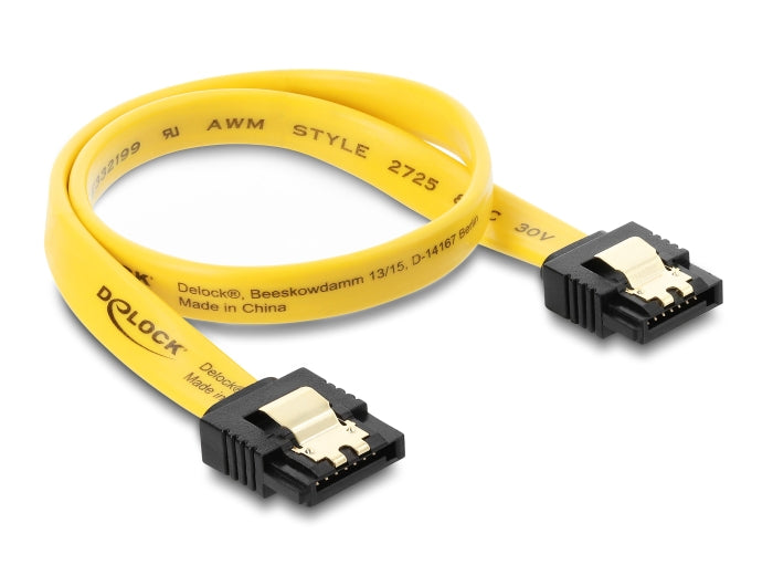 Delock SATA 6 Gb/s Kabel 30 cm gelb