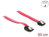 Delock SATA 6 Gb/s Kabel gerade auf oben gewinkelt 50 cm rot