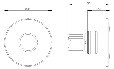 SIEMENS Frontelement für Not-Aus  22mm 3SU1000-1CD10-0AA0 sw rnd IP68 hoch