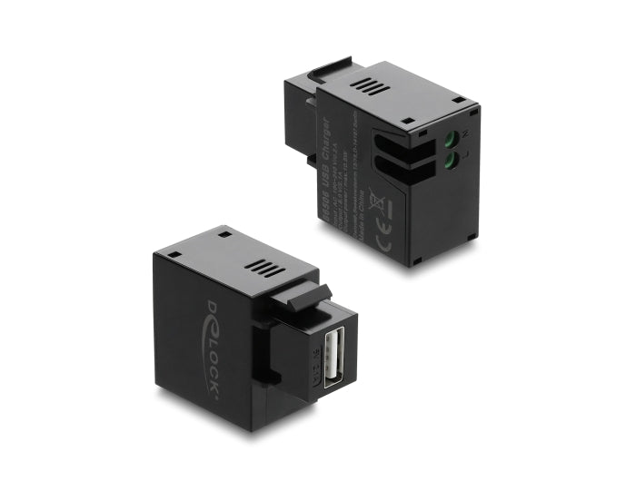 Delock Keystone Modul mit USB Typ-A Ladebuchse 10,5 W schwarz