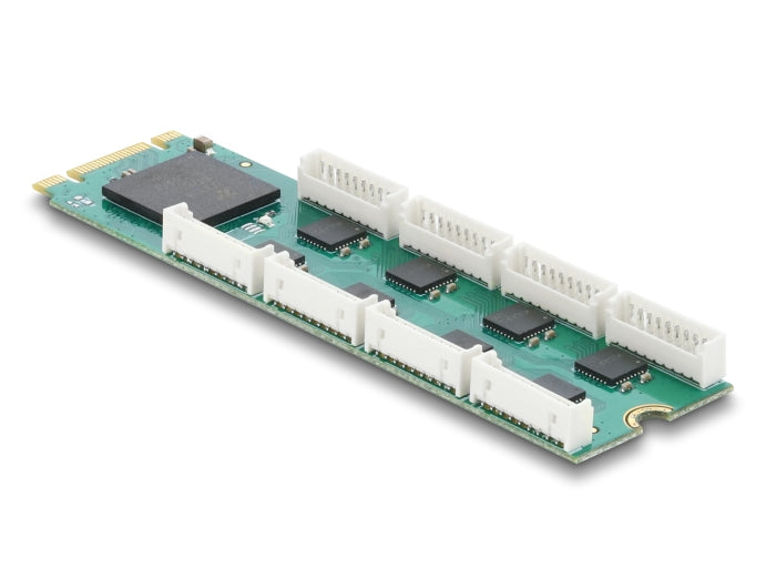 Delock M.2 Karte zu 8 x Seriell RS-232 DB9 mit Standard und Low Profile Slotblenden