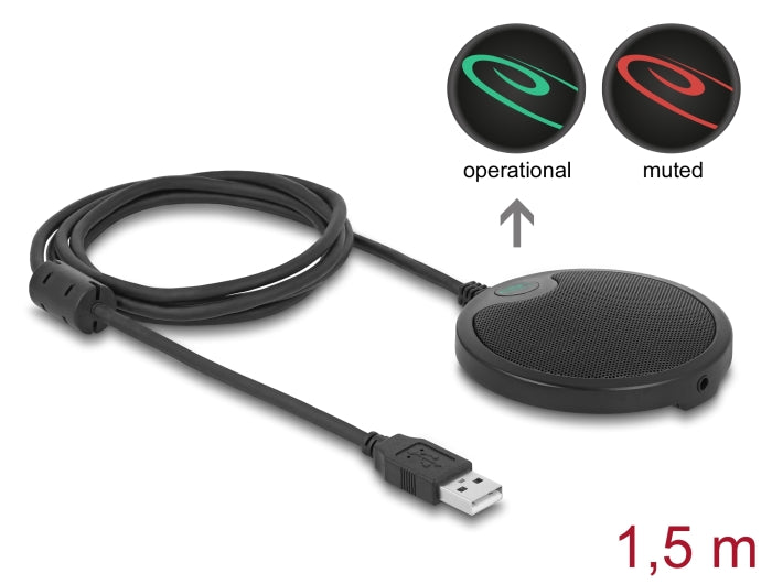 Delock USB Kondensator Mikrofon Omnidirektional für Konferenzen