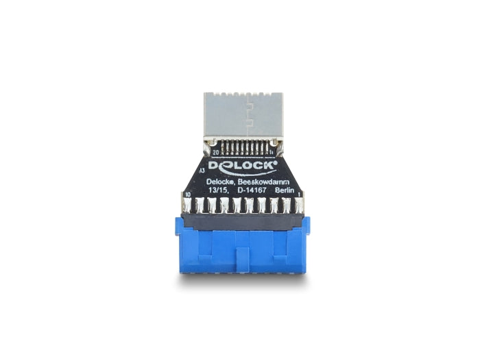 Delock Adapter USB 5 Gbps 20 Pin Pfostenbuchse zu USB 5 Gbps Typ-E Key B Buchse