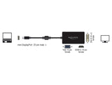 Delock Adapter mini DisplayPort 1.2 Stecker zu VGA / HDMI / DVI Buchse Passiv schwarz