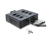 Delock 5.25″ Wechselrahmen für 8 x 2.5″ SATA oder SAS HDD / SSD mit Schloss