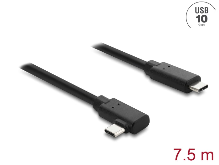 Delock Aktives Optisches Kabel USB 10 Gbps USB Type-C™ Stecker zu Stecker gewinkelt 7,5 m