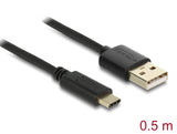 Delock USB 2.0 Kabel Typ-A zu Type-C 0,5 m