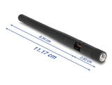 Delock WLAN 802.11 ac/ax/a/b/g/n Antenne RP-SMA Stecker 2 dBi omnidirektional mit Kippgelenk schwarz