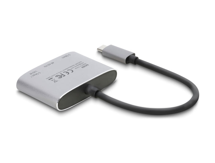 Delock USB Type-C™ Adapter zu HDMI 4K 60 Hz mit USB Typ-A und USB Type-C™ PD 3.1 140 W