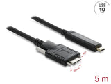 Delock Aktives Optisches Kabel USB 10 Gbps USB Type-C™ Stecker zu Typ Micro-B Stecker mit Schrauben 5 m