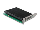 Delock PCI Express 5.0 x16 Karte zu 4 x intern NVMe M.2 Key M mit Kühlkörper - Bifurcation