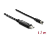 Navilock Anschlusskabel M8 GNSS-Empfänger USB 2.0 Typ-A Stecker zu M8 Buchse wasserdicht 1,2 m
