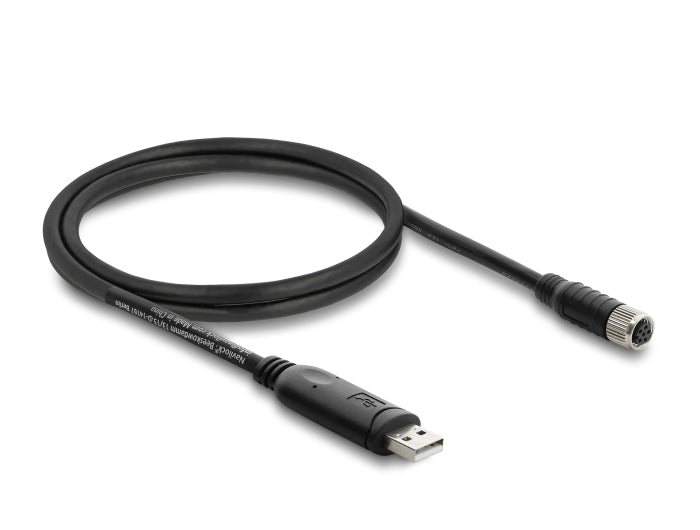 Navilock Anschlusskabel M8 GNSS-Empfänger USB 2.0 Typ-A Stecker zu M8 Buchse wasserdicht 1,2 m