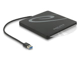 Delock Externes Gehäuse für 5.25″ Slot-in Slim SATA Laufwerke 9,5 / 12,7 mm zu USB Typ-A Stecker schwarz