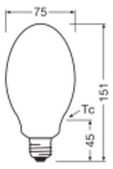 LEDVANCE LED-Röhrenlampe FM E27 13W ws D HQL LED FILAMENT V 1800LM 13W 827 E 2700