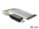 Delock UART Konverter USB 2.0 zu TTL 3,3 V / TTL 5 V Pfostenstecker mit Anschlusskabel 30 cm