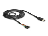 Delock Konverter USB 2.0 Stecker zu TTL 6 Pin Pinheader Buchse 1,8 m (3,3 V)