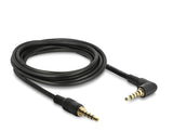 Delock Klinkenkabel 3,5 mm 4 Pin Stecker > Stecker gewinkelt 3 m schwarz