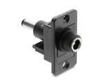 Delock Panel Mount DC 5,5 x 2,1 mm Buchse zu DC 5,5 x 2,1 mm Stecker schwarz