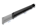 Delock 19″ Tragschiene längenverstellbar 368 - 600 mm für Netzwerkschrank 1 HE schwarz 2 Stück