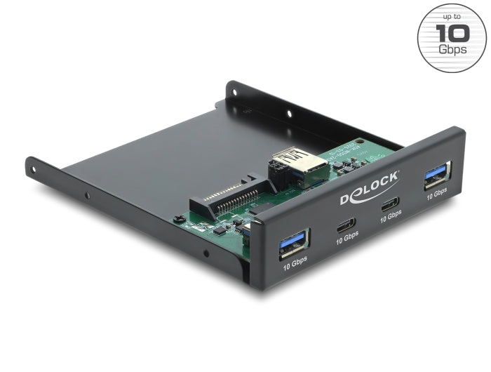 Delock Front Panel 3.5″ USB 10 Gbps 2 x USB Type-C™ + 2 x USB Typ-A