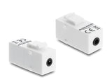 Delock Keystone Modul Klinkenbuchse 3,5 mm 4 Pin zu Klinkenbuchse 3,5 mm 4 Pin weiß