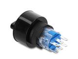 Delock Drehschalter zum Einbau 22 mm 6 x Lötanschluss rastend IP65 schwarz