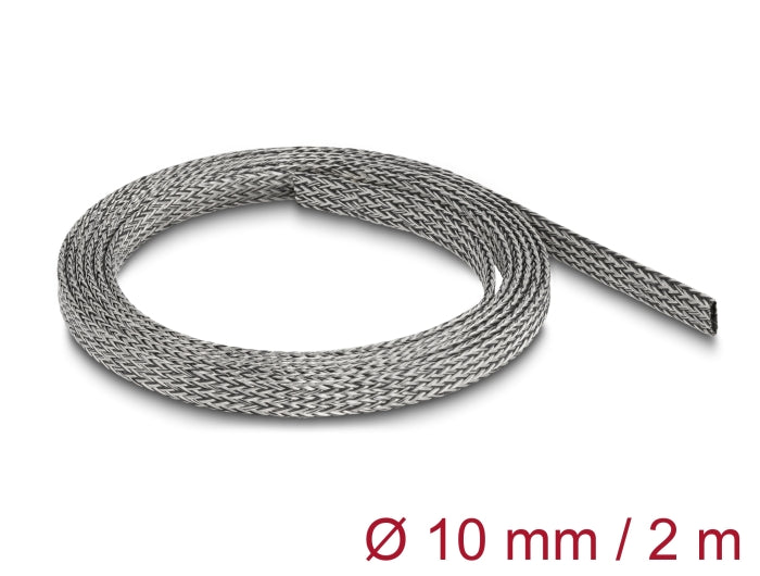 Delock Geflechtschlauch zur EMI Abschirmung dehnbar 2 m x 10 mm