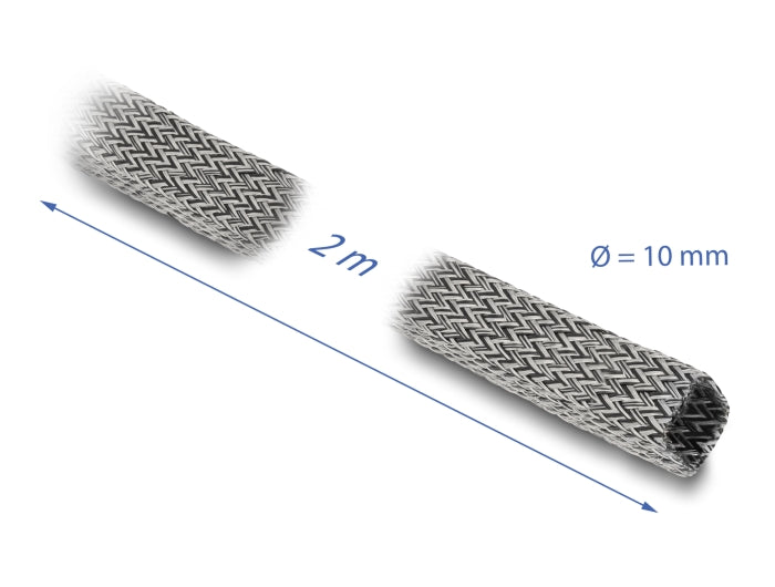 Delock Geflechtschlauch zur EMI Abschirmung dehnbar 2 m x 10 mm