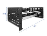 Delock 19″ Hutschienenhalterung 4 HE, schwarz