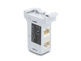 Delock RJ45 Kupplung Cat.6A Dual Buchse zu Buchse für Hutschienen Montage grau