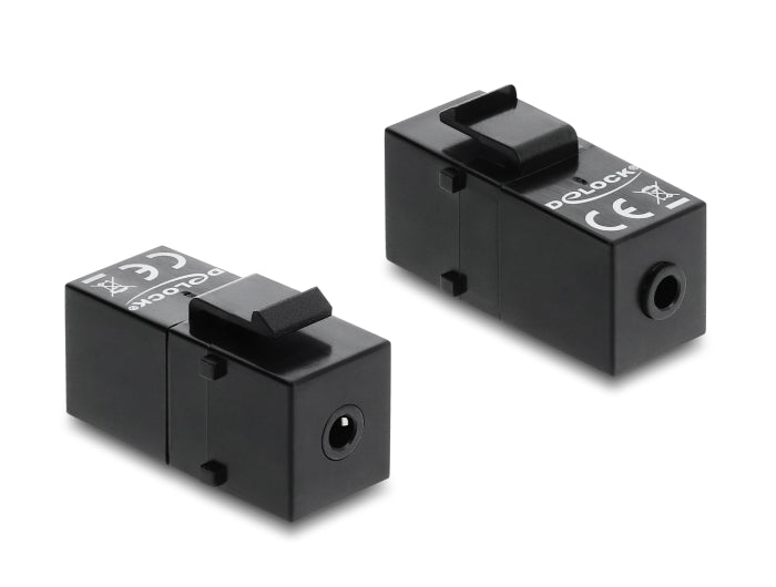 Delock Keystone Modul Klinkenbuchse 3,5 mm 4 Pin zu Klinkenbuchse 3,5 mm 4 Pin schwarz