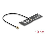 Delock WiFi 6 Antenne I-PEX Inc., MHF® I Stecker 4,5 - 5,0 dBi omnidirektional mit Anschlusskabel 1.13 10 cm FPC intern Klebemontage